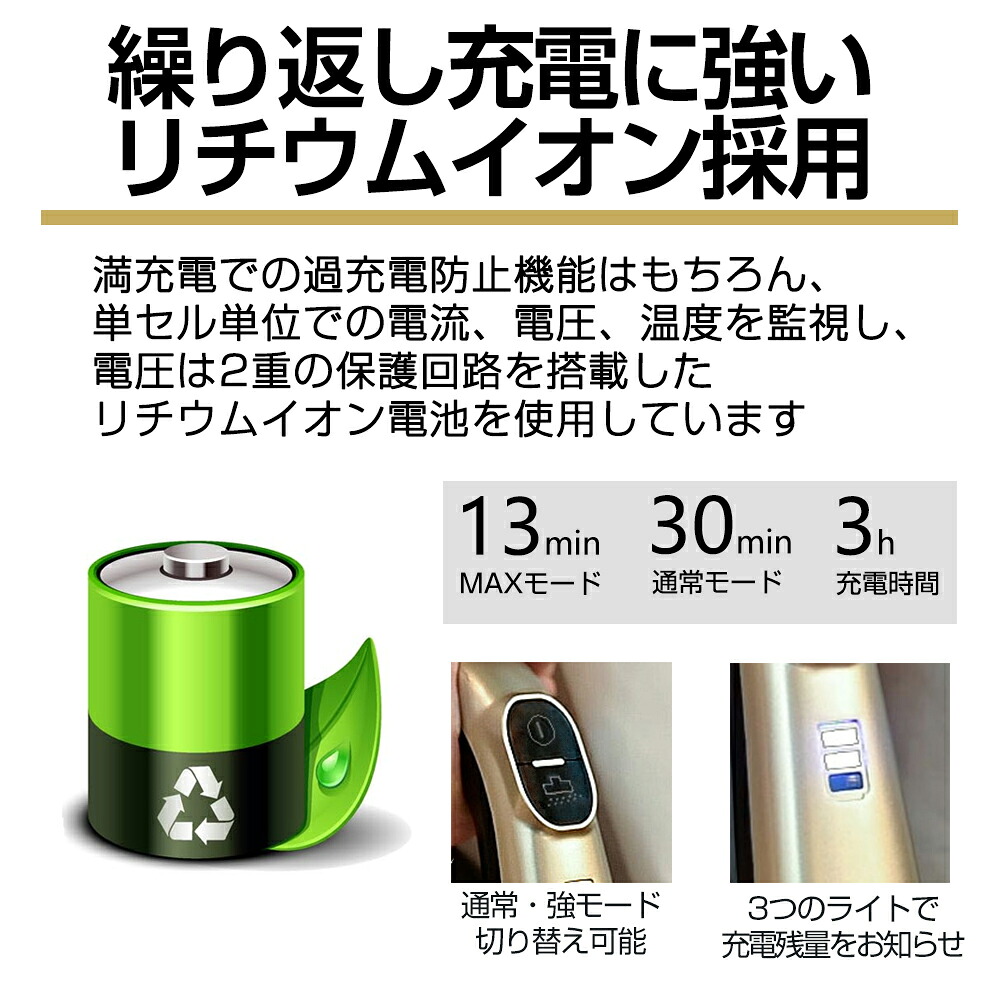 RR11のリチウムイオン電池、運転時間、充電時間の説明
